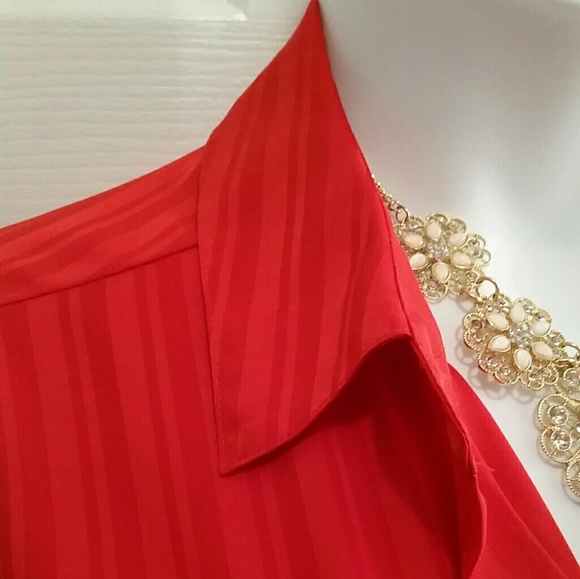 Rich orange JNY blouse - Picture 4 of 8