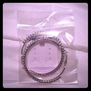 Costume jewelry hoop earrings