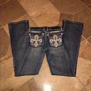 LA IDOL Medium Wash Bootcut Jeans