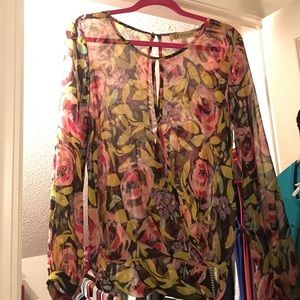 Floral long sleeve top