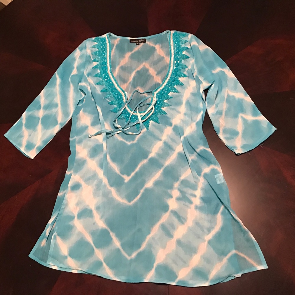 Sheer tunic top. NWOT.