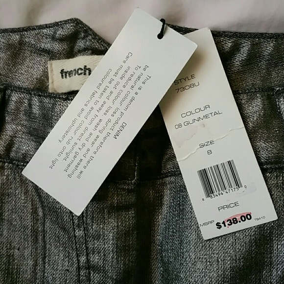 NWT French Connection metallic denim skirt - Picture 4 of 4