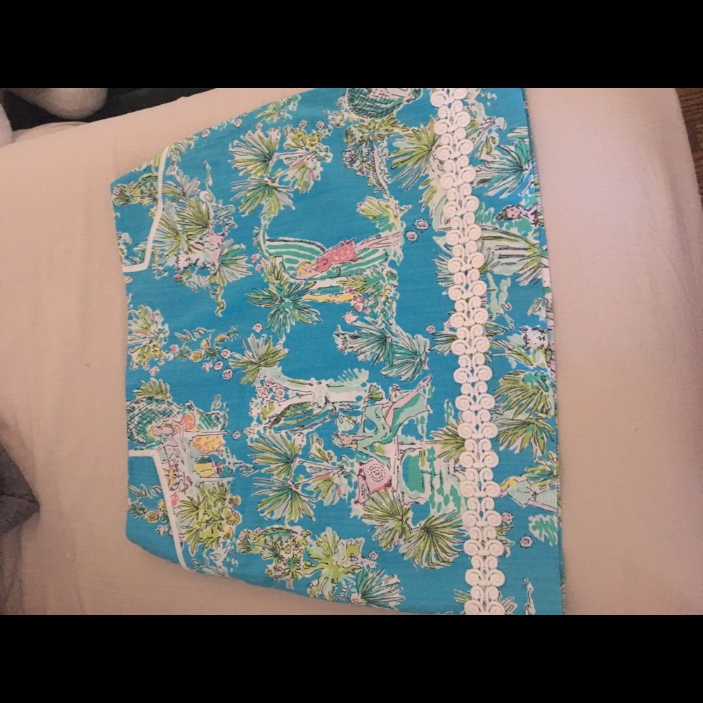 Lilly Pulitzer jungle glam toile skirt size 10 EUC