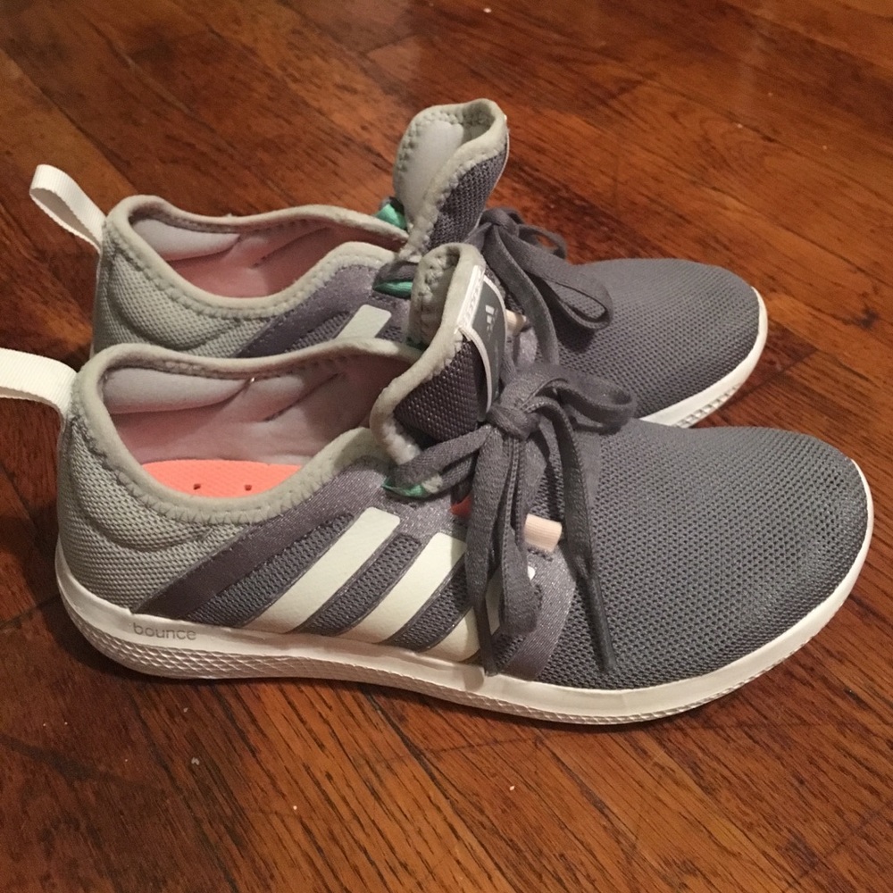 Gray adidas Bounce size 6