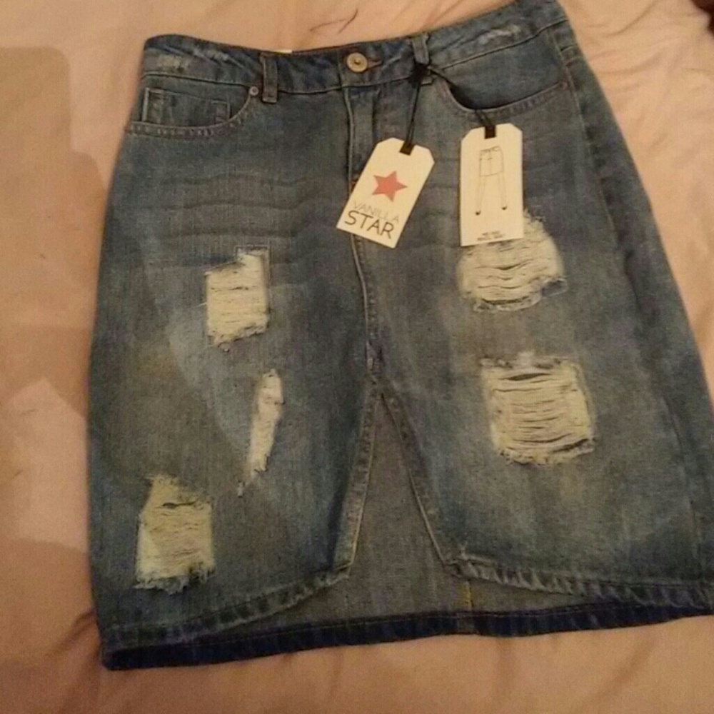 Jean pencil skirt