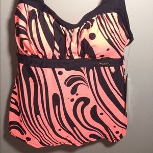 Dark orange swim top