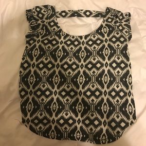 Aztec patterned shirt