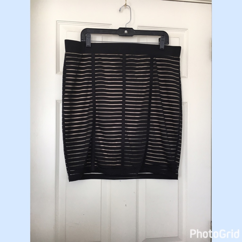 Black and Tan bandage skirt