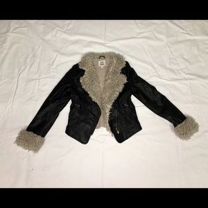 "Esley" Faux Fur/Faux Leather Jacket