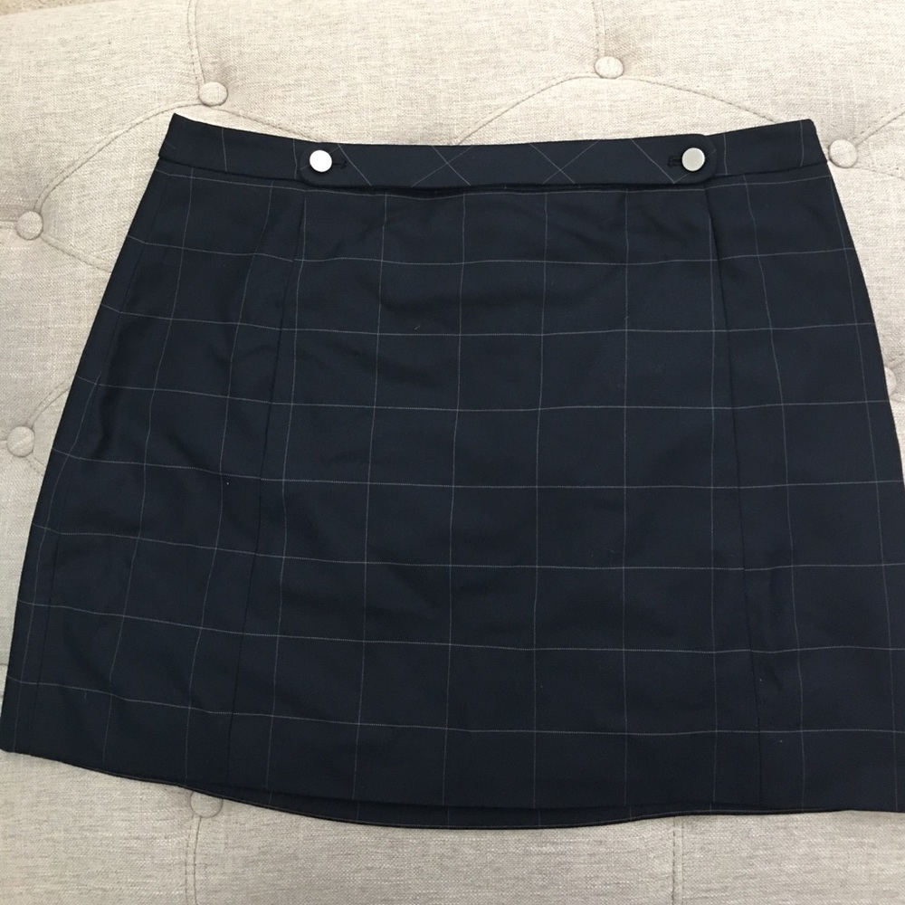 🆕 ✅ Banana Republic Windowpane Front Button Skirt