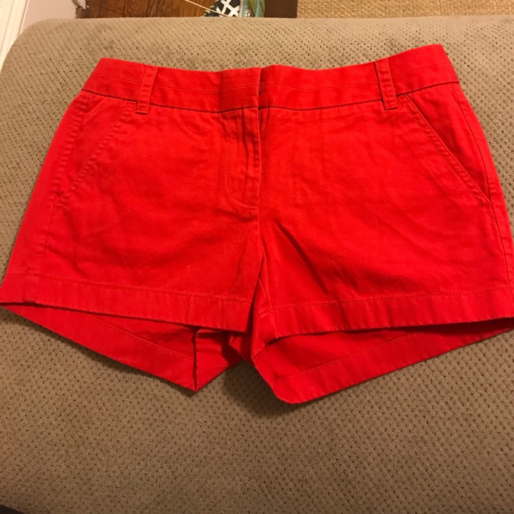 J Crew Chino Shorts Size 4 red
