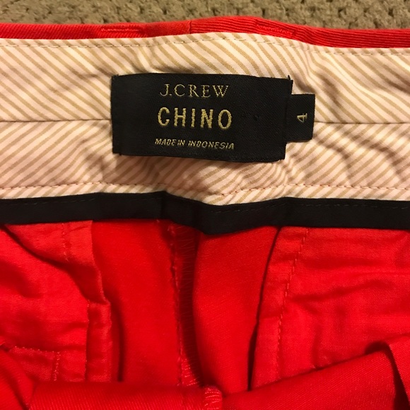 J Crew Chino Shorts Size 4 red - Picture 3 of 3