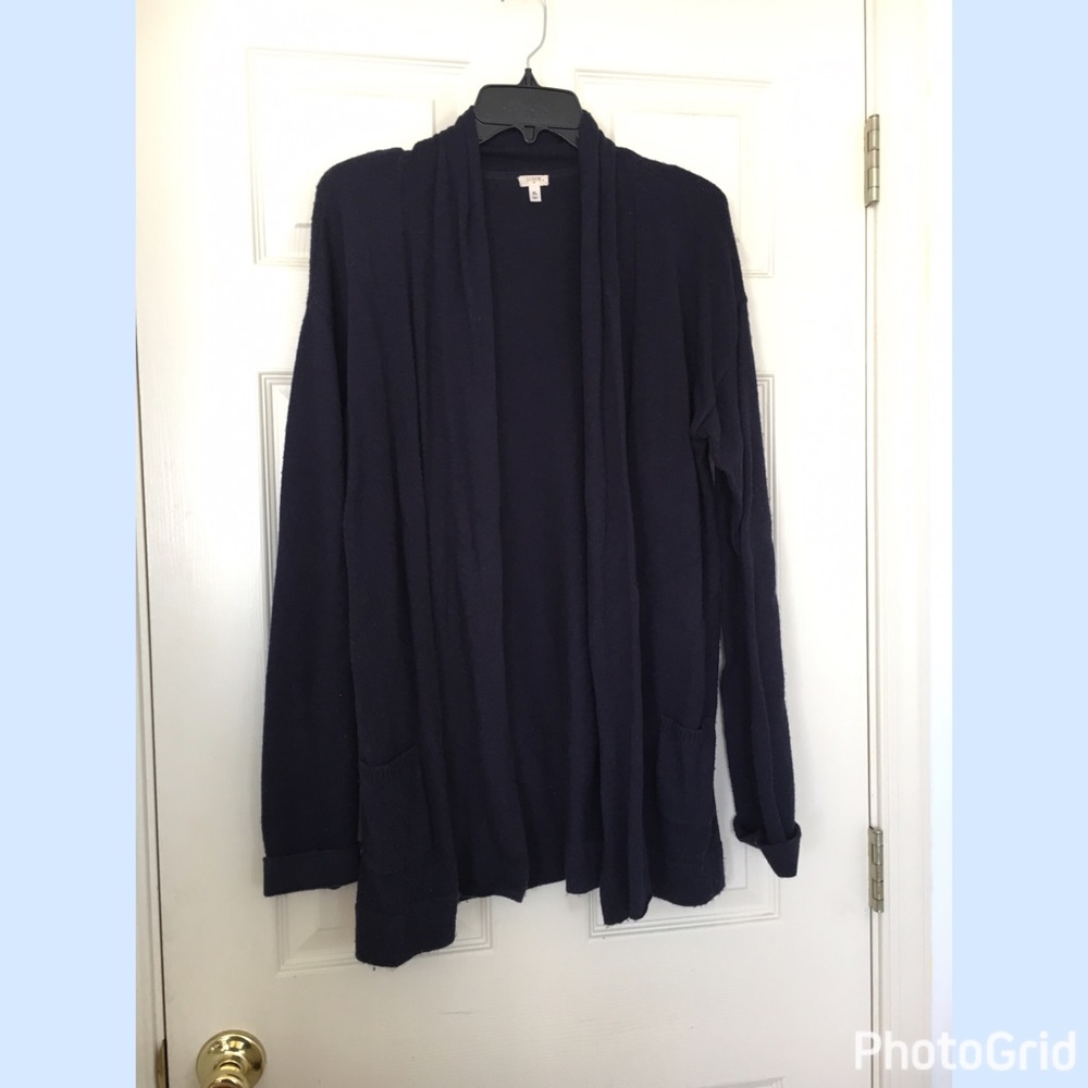Navy blue J.Crew drapey cardigan