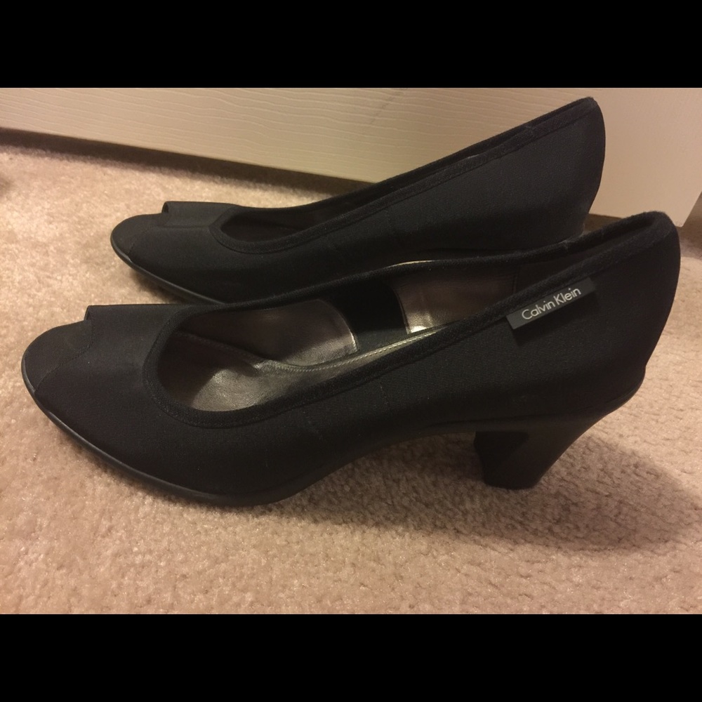 Calvin Klein open toed pumps
