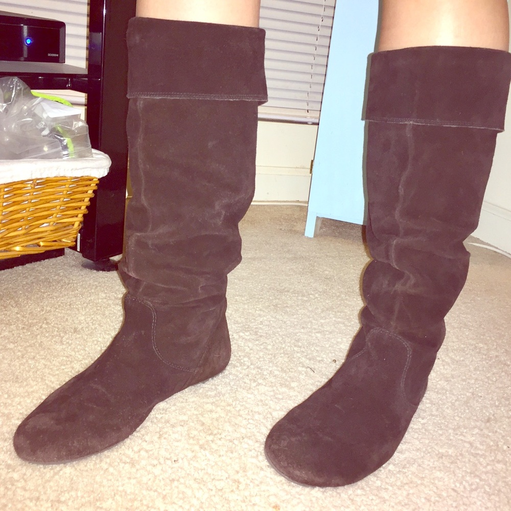 Dark brown suede Gianni Bini boots 10