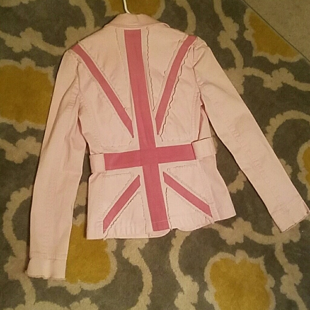 Pink euro rock jacket with buttons