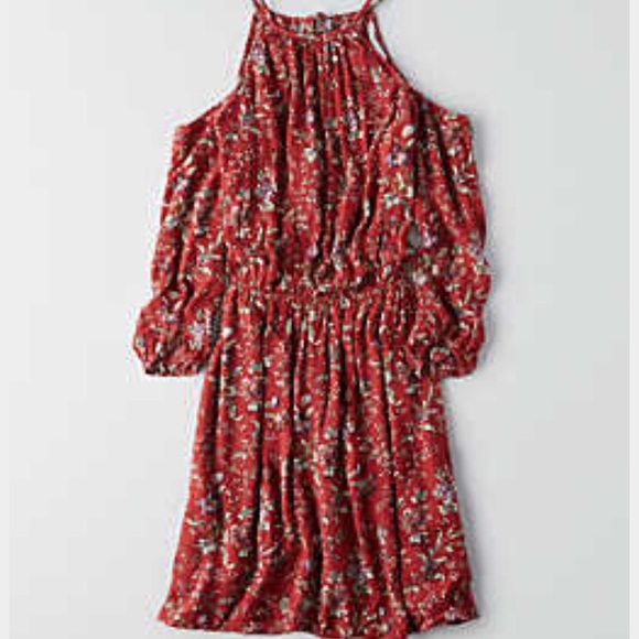 ❤Final Sale❤ Cold Shoulder Hi-Neck Dress. - Picture 5 of 6