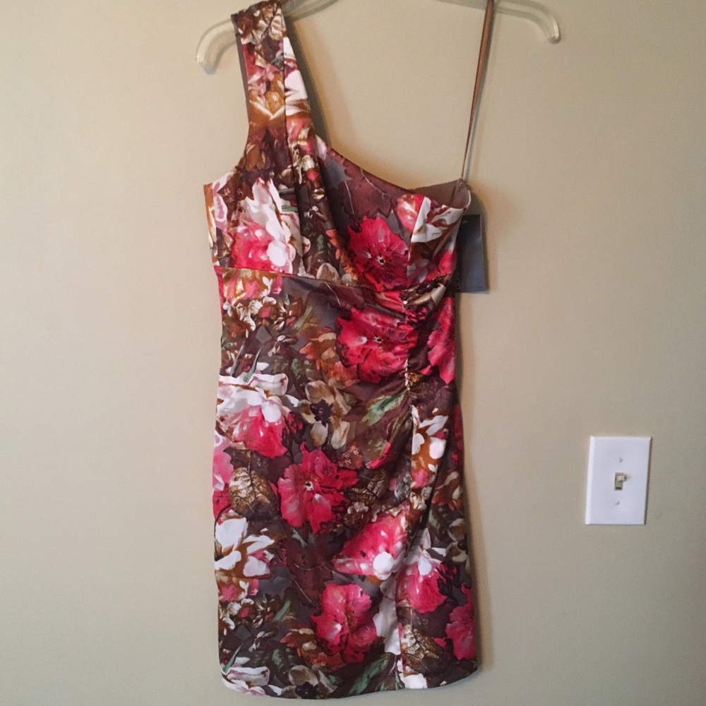 NWT Donna Ricco One Shoulder Dress