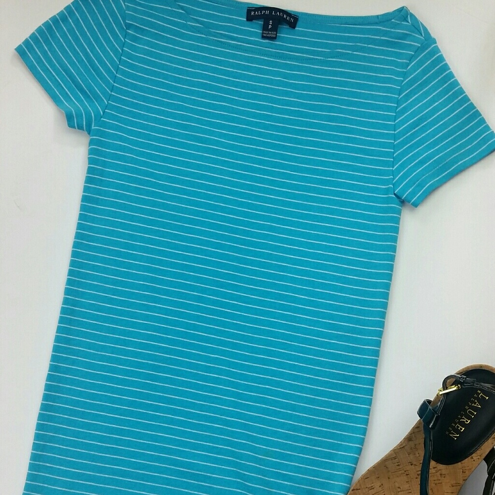 Ralph Lauren women's short sleeve tee shirt stripe