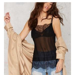 •Sheer Black Tank•
