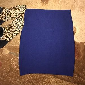 Blue mid/high waisted skirt