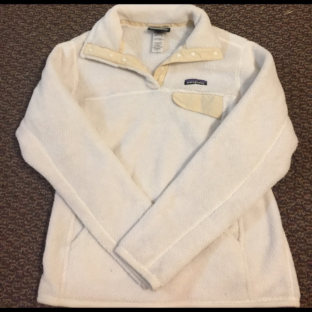 Gently worn white and gold Patagonia