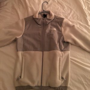 Cream and gray northface!!