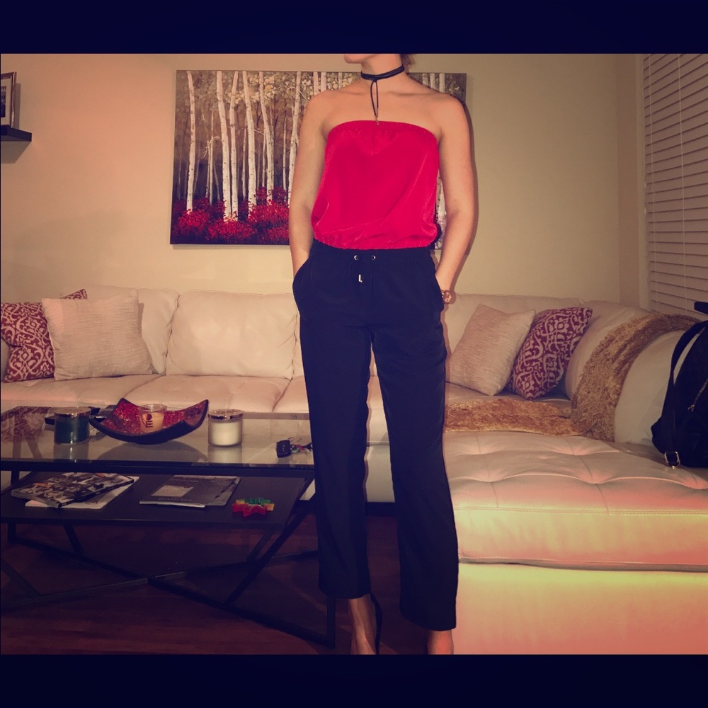 Express tube top jumpsuit