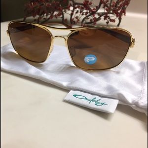 OAKLEY Polarized Sanctuary Gold Aviator Sunglasses