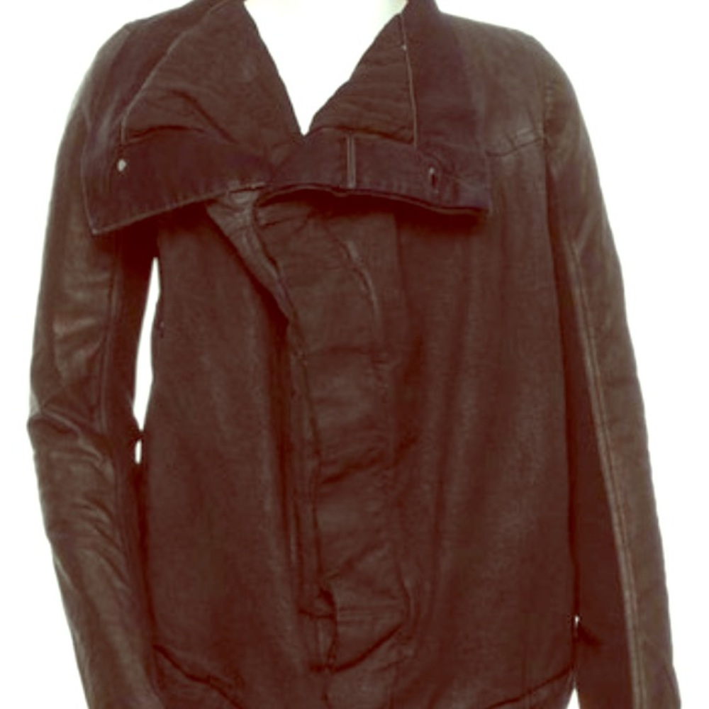 RICK OWENS DRKSHDW DENIM MOTO JACKET