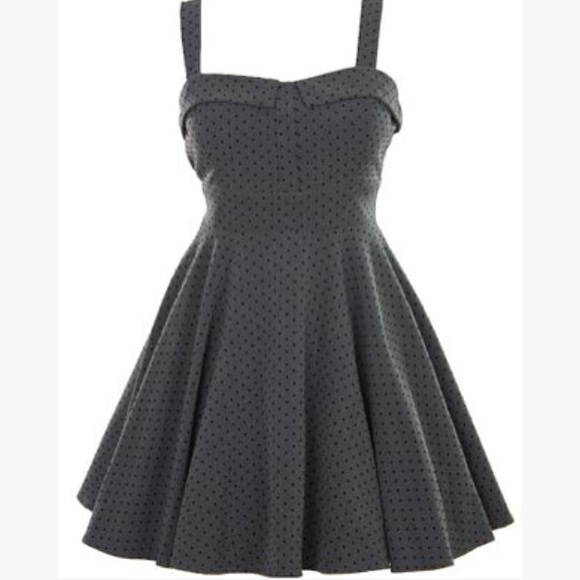 Ixia Dresses & Skirts - Retro Black and Grey Polka Dot Dress- Size S
