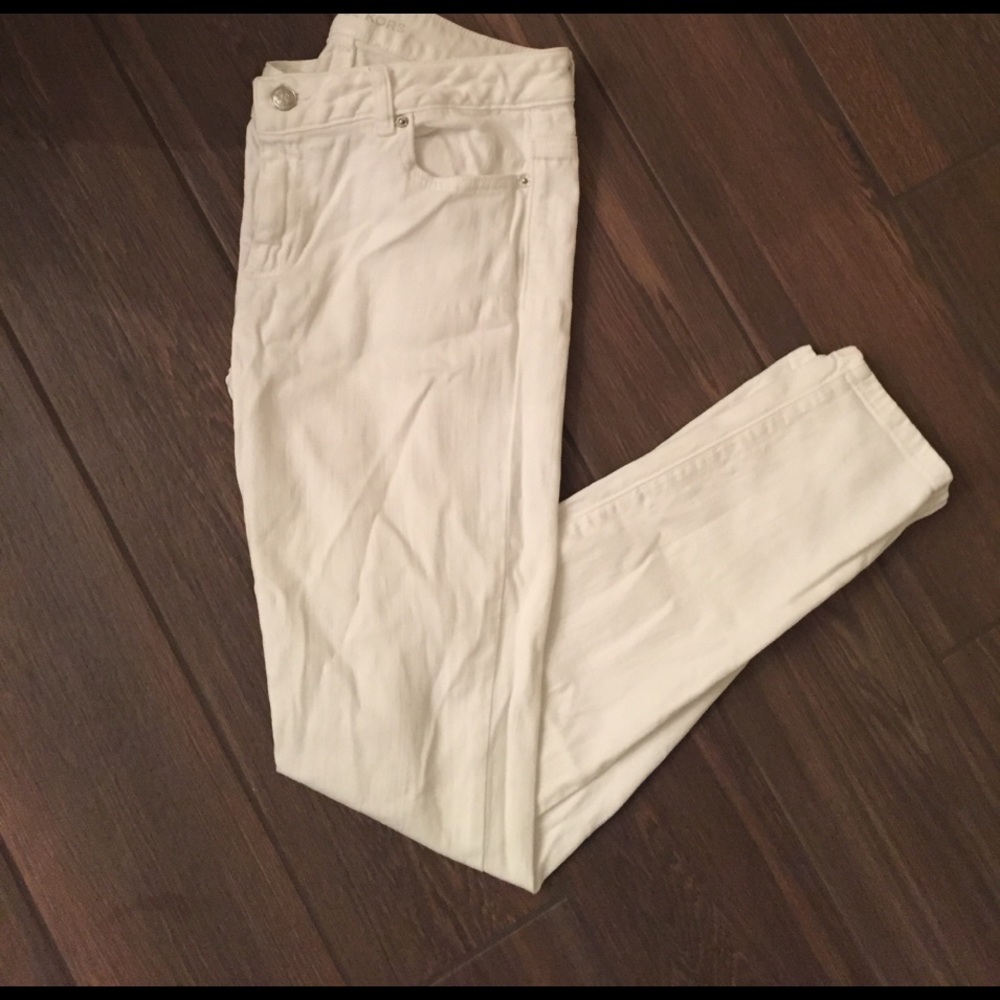 white Michael Kors skinny jeans