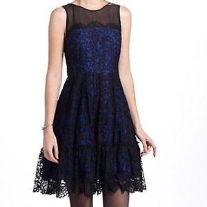NWT 🏷 Moulinette Soeurs Black and Blue Lace Dress
