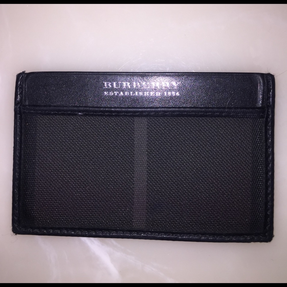 Burberry card case black/gray check