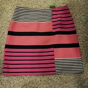 Pink stripe Loft skirt