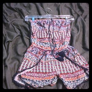 Tribal patterned romper.