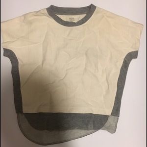 Madewell white linen short sleeved