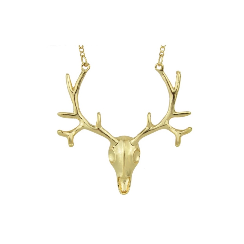 NWOT LONG CHAIN DEER NECKLACE - Picture 2 of 2