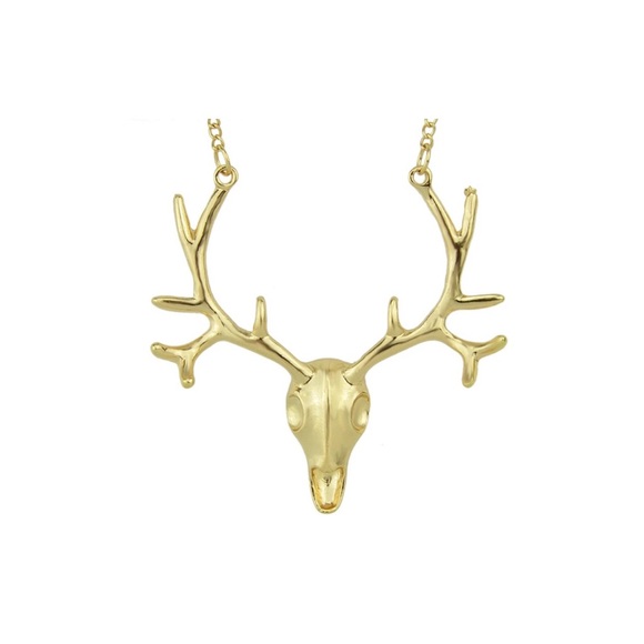 NWOT LONG CHAIN DEER NECKLACE - Picture 2 of 2