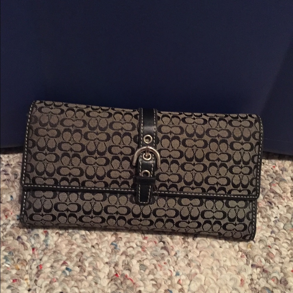 Coach wallet with matching checkbook cover