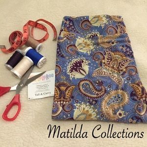 LulaRoe Tan Blue Paisley TC Leggings