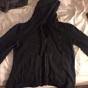 Burberry fitted zip up with hood