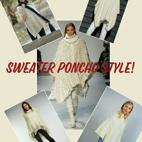 Ralph Lauren Wool Poncho. OSFM - Picture 3 of 6