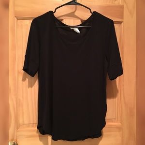 Women's H&M Basic Tee Black Large Women's H&M Basic Tee Black Large