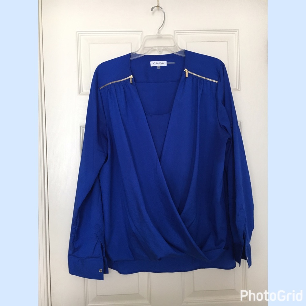 Royal blue Calvin Klein blouse