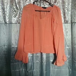 Anthropologie The Addison Story ruffle sleeve top