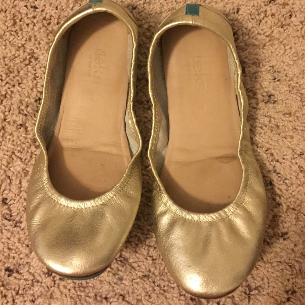 Tieks Metallic Gold Size 7