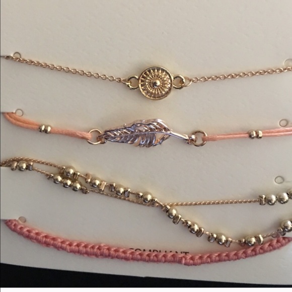 Urban Outfitters Jewelry - Pink girly bracelets bundle