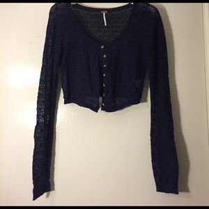 Free People Cropped Cardigan