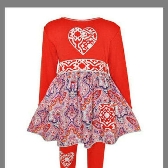 KIDS Sweetheart A-line top with leggings - Picture 1 of 1